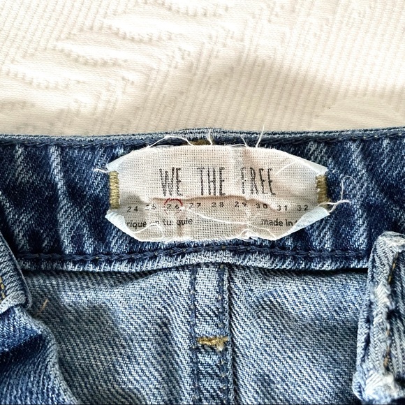 we the free | button up ripped denim skirt size 26 - Picture 3 of 4